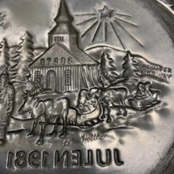 Norway Pewter plates , by Astri Holthe - Picture 7 of 10